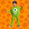 Toddler Deluxe Mike Wazowski Costume from Monsters University with Cap